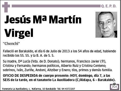 MARTIN VIRGEL,JESUS Mº