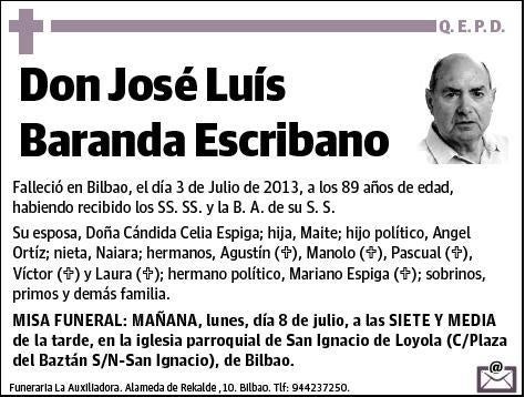 BARANDA ESCRIBANO,JOSE LUIS