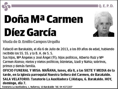 DIEZ GARCIA,Mº CARMEN