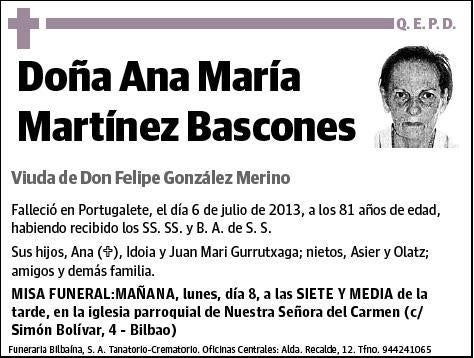 MARTINEZ BASCONES,ANA MARIA