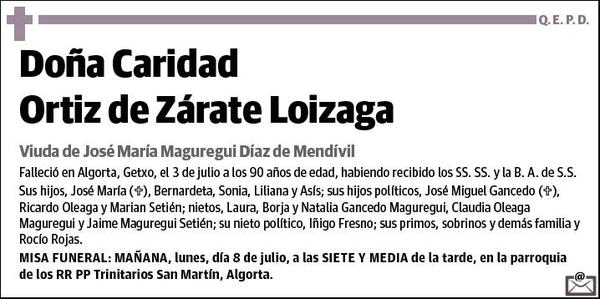 ORTIZ DE ZARATE LOIZAGA,CARIDAD