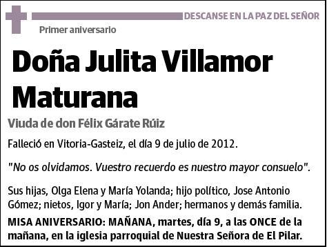 VILLAMOR MATURANA,JULIA