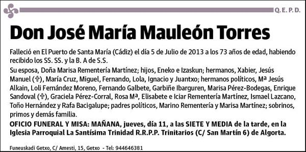 MAULEON TORRES,JOSE MARIA