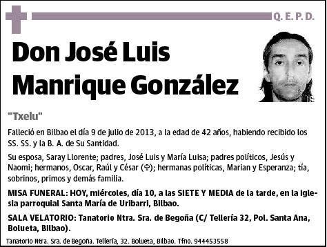 MANRIQUE GONZALEZ,JOSE LUIS