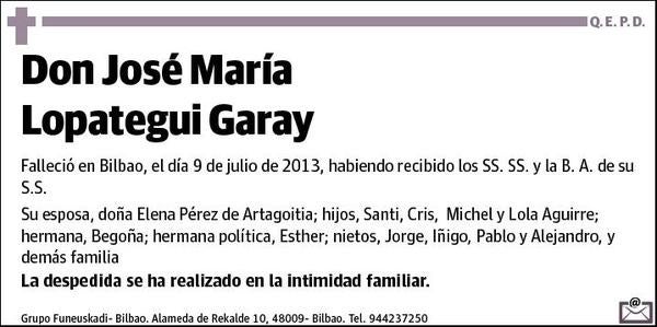 LOPATEGUI GARAY,JOSE MARIA