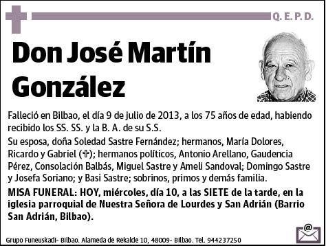 MARTIN GONZALEZ,JOSE