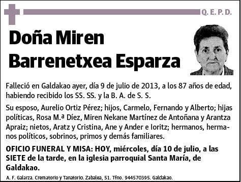 BARRENETXEA ESPARZA,MIREN