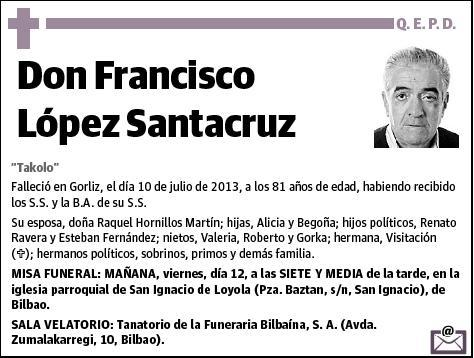 LOPEZ SANTACRUZ,FRANCISCO