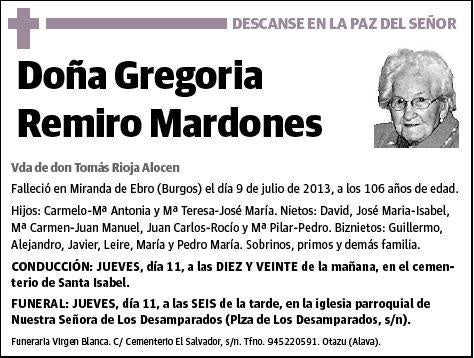 REMIRO MARDONES,GREGORIA