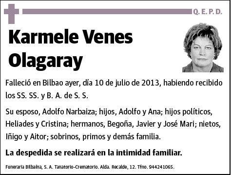 VENES OLEGARAY,KARMELE