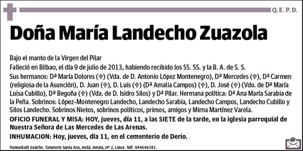 LANDECHO ZUAZOLA,MARIA