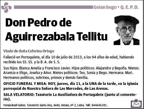 DE AGUIRREZABALA TELLITU,PEDRO