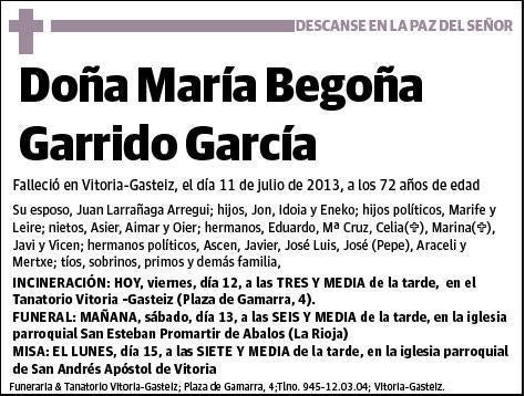 GARRIDO GARCIA,MARIA BEGOÑA