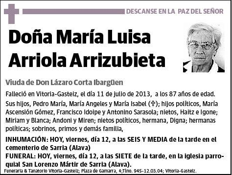 ARRIOLA ARRIZUBIETA,MARIA LUISA