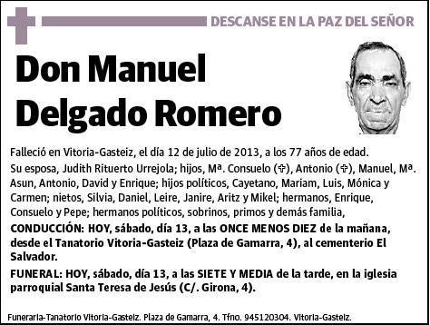 DELGADO ROMERO,MANUEL