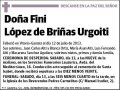 LOPEZ DE BRIÑAS URGOITI,FINI