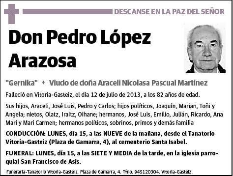 LOPEZ AZAROSA,PEDRO