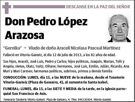 LOPEZ AZAROSA,PEDRO