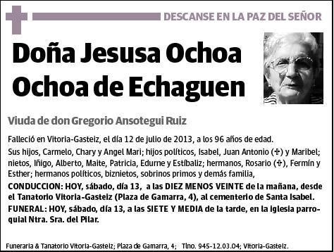 OCHOA OCHOA DE ECHAGUEN,JESUSA