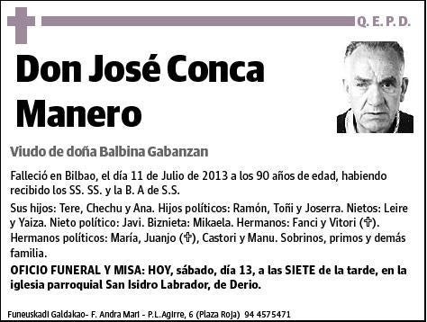 CONCA MANERO,JOSE