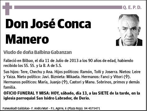 CONCA MANERO,JOSE