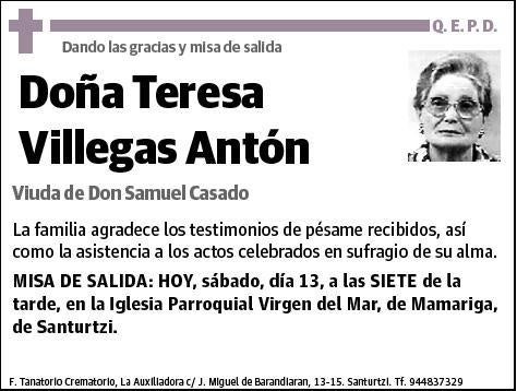 VILLEGAS ANTON,TERESA