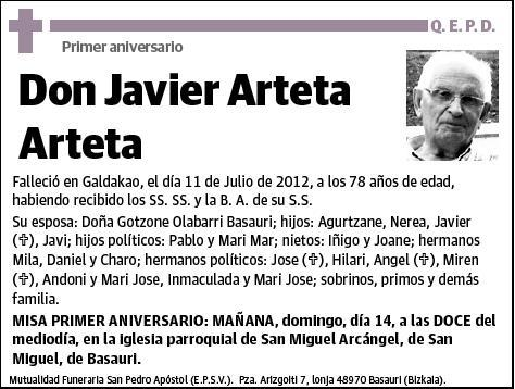 ARTETA ARTETA,JAVIER