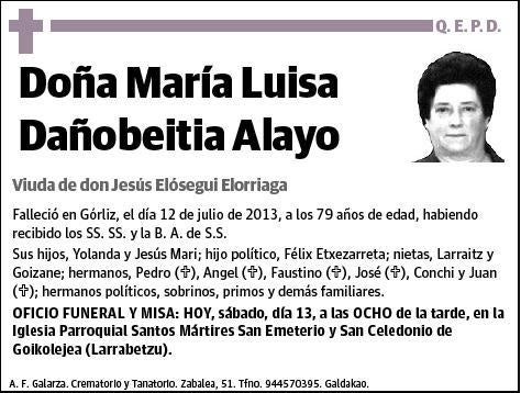 DAÑOBEITIA ALAYO,MARIA LUISA