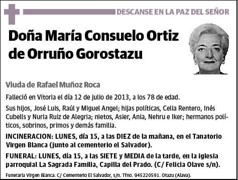 ORTIZ DE ORRUÑO GOROSTAZU,MARIA CONSUELO