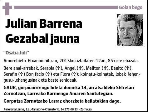 BARRENA GEZABAL,JULIAN