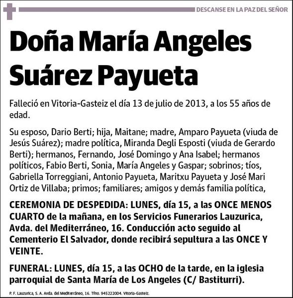 SUAREZ PAYUETA,MARIA ANGELES