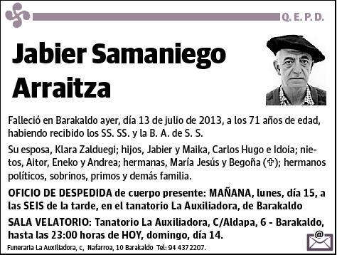 SAMANIEGO ARRAITZA,JABIER