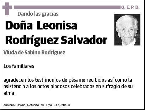 RODRIGUEZ SALVADOR,LEONISA