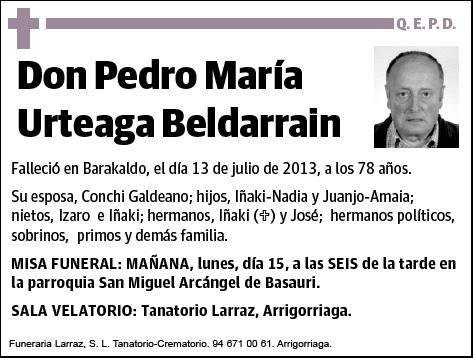 URTEAGA BELDARRAIN,PEDRO MARIA