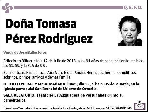 PEREZ RODRIGUEZ,TOMASA