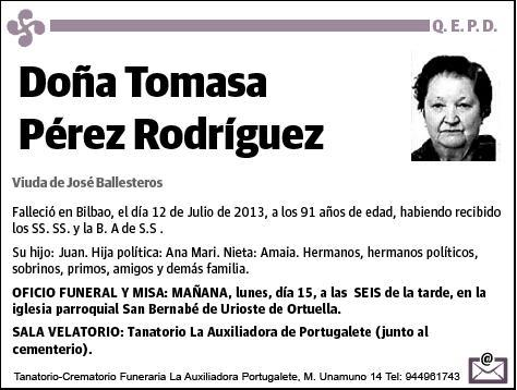 PEREZ RODRIGUEZ,TOMASA