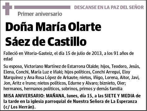 OLARTE SAEZ DE CASTILLO,MARÍA