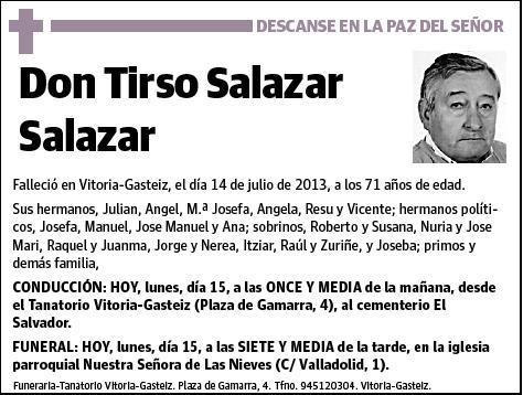 SALAZAR SALAZAR,TIRSO