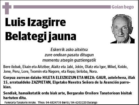 IZAGIRRE BELTATEGI,LUIS