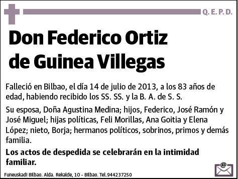 ORTIZ DE GUINEA VILLEGAS,FEDERICO