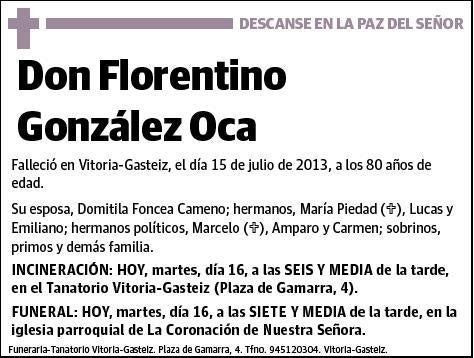 GONZALEZ OCA,FLORENTINO