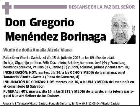 MENENDEZ BORINAGA,GREGORIO