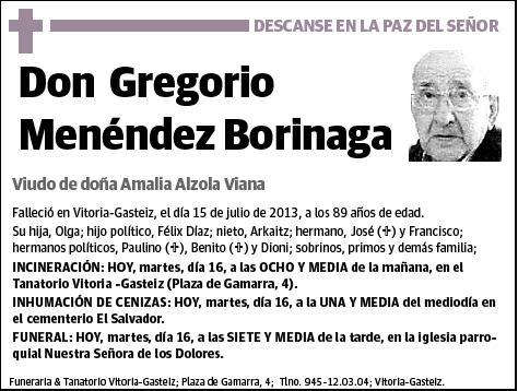 MENENDEZ BORINAGA,GREGORIO