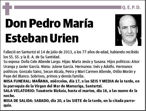 ESTEBAN URIEN,PEDRO MARIA