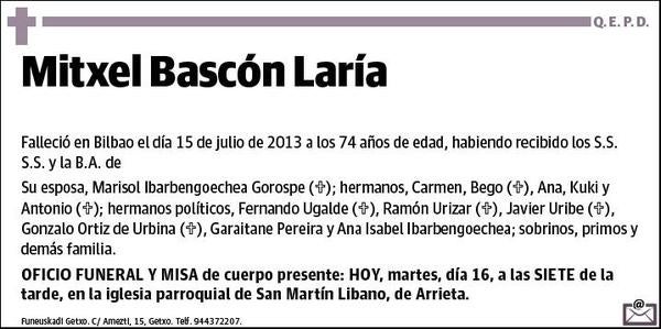 BASCON LARIA,MITXEL