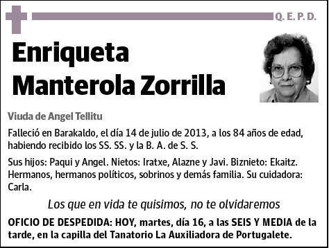 MANTEROLA ZORRILLA,ENRIQUETA