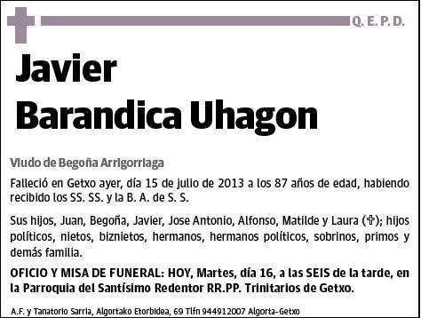 BARANDICA UHAGON,JAVIER