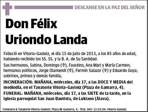 URIONDO LANDA,FELIX