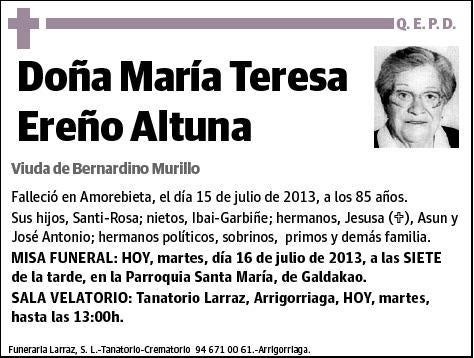 EREÑO ALTUNA,MARIA TERESA