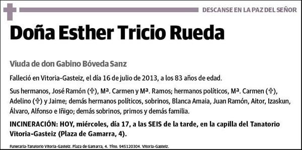 TRICIO RUEDA,ESTHER